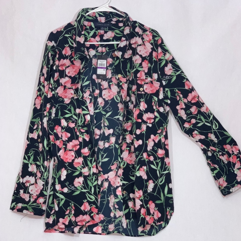 Tommy Hilfiger Floral button down Tshirt